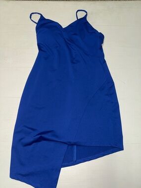 Royal Blue Asymmetric Slip Dress- B. Darlin Hoco or semi dress